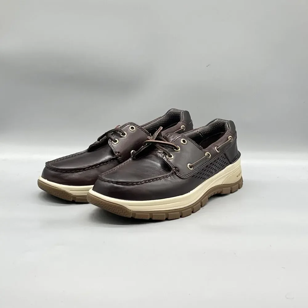 Sperry Shoes Mens 9 Brown Leather Billfish Plushwave Boat Deck Casual Comfort